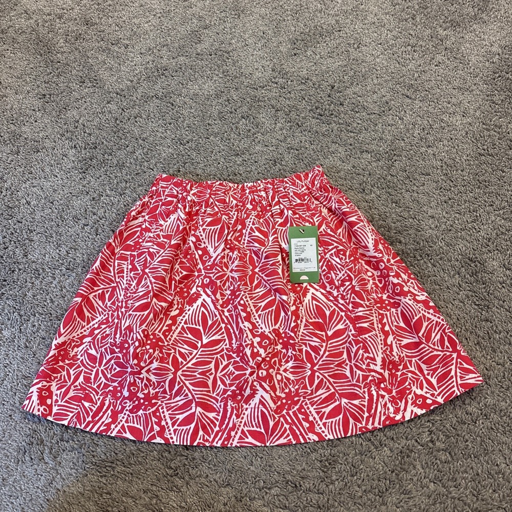 NEW Lilly Pulitzer Cissy pull-on Mini skirt Printed Punch Pink Printed 11404 $95